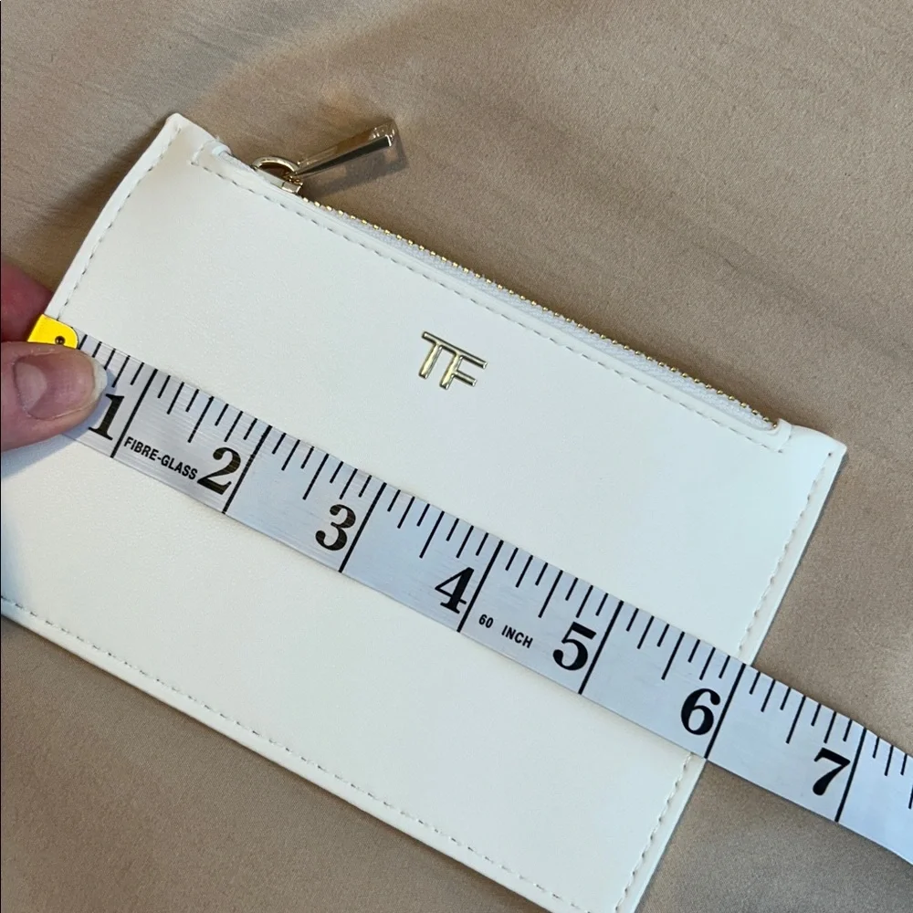✨ Tom Ford Beauty White GWP Zip Card Holder / Mini Pouch NEW in Box